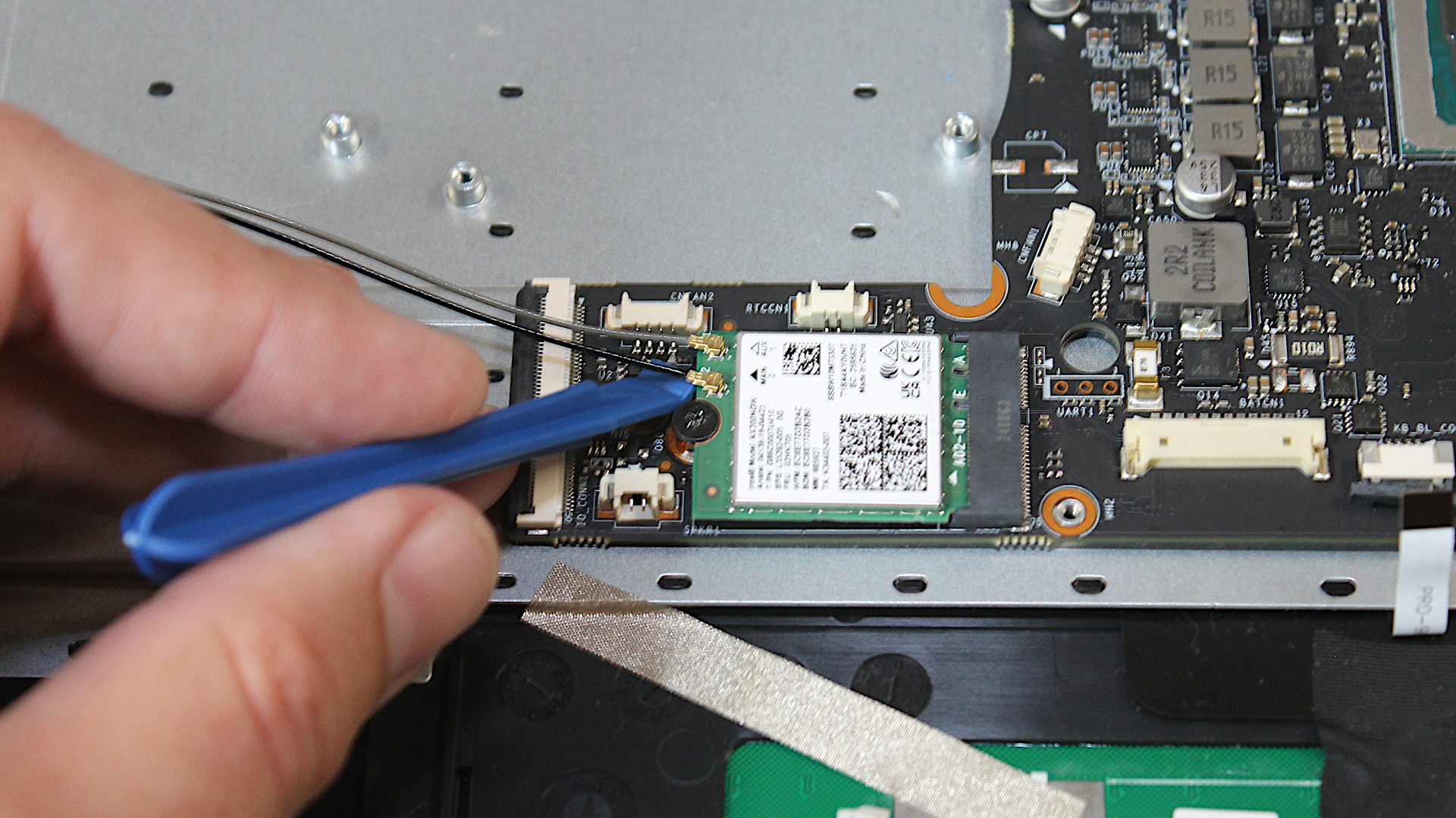 Coaxial cable with tool for removal