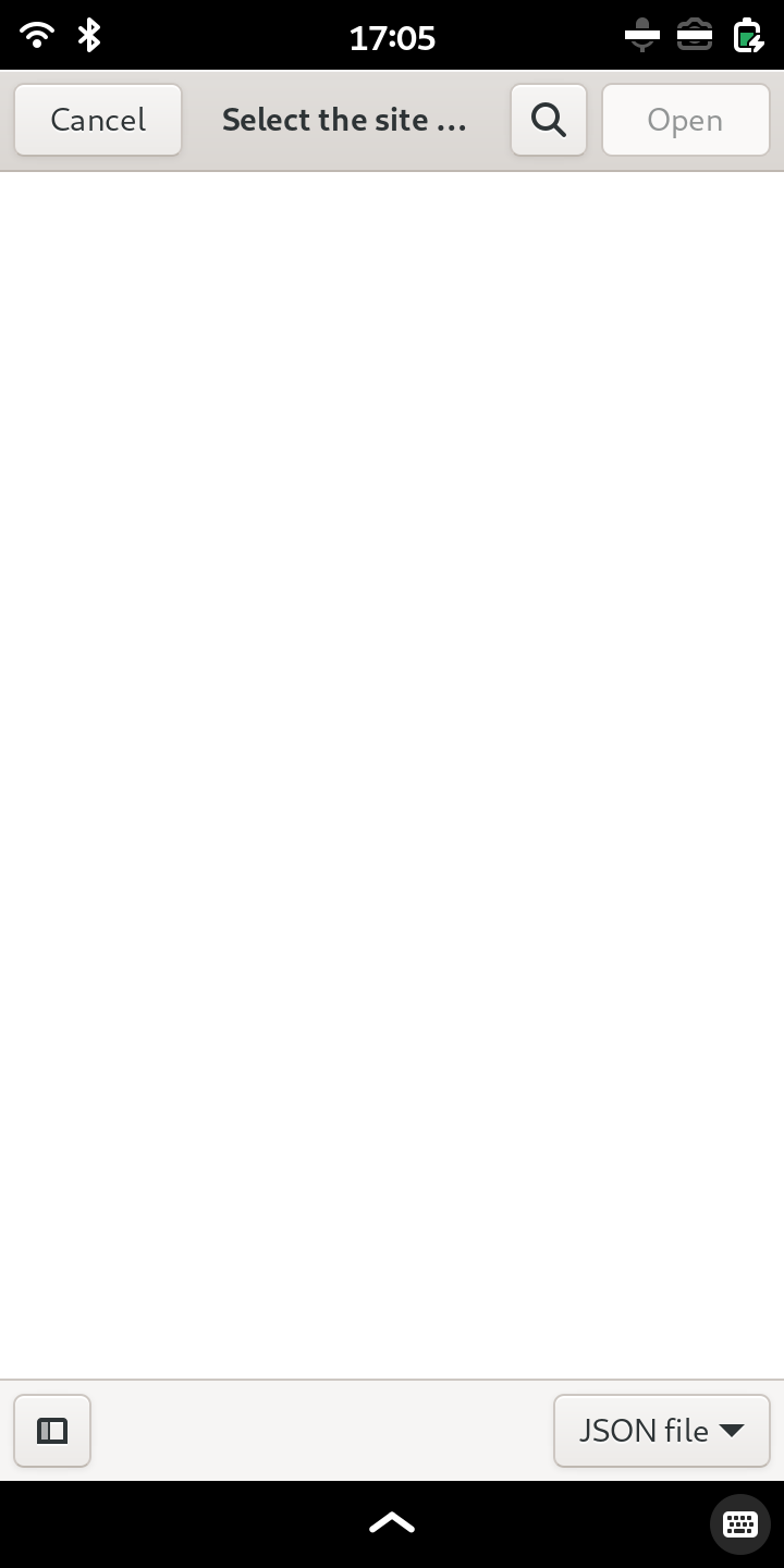 Open the client setup application on device