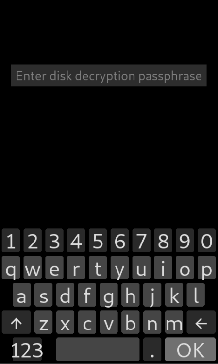 LUKS decryption passphrase prompt