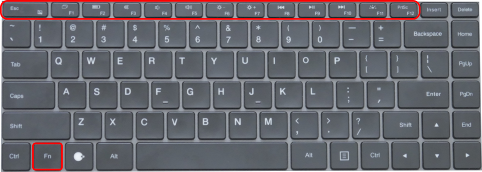 Lapdock function (Fn) keys