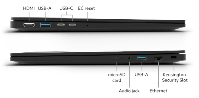 Librem 16 ports side view