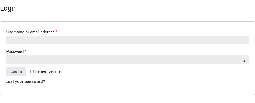 Purism Shop login screen
